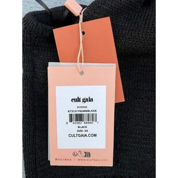CULT GAIA Women's Sorine Knitted Top Black Size XS - Picture 2 of 4